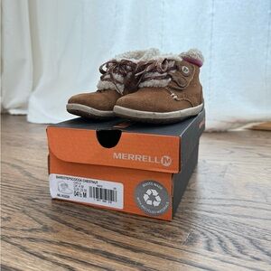 Merrell Kids' Chestnut Boots with Fur Trim